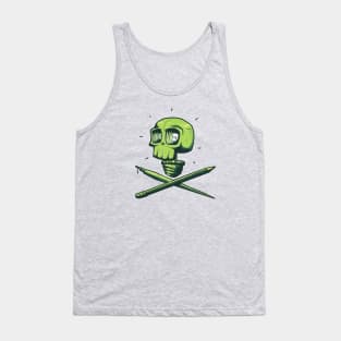 Lightbulb skull Tank Top